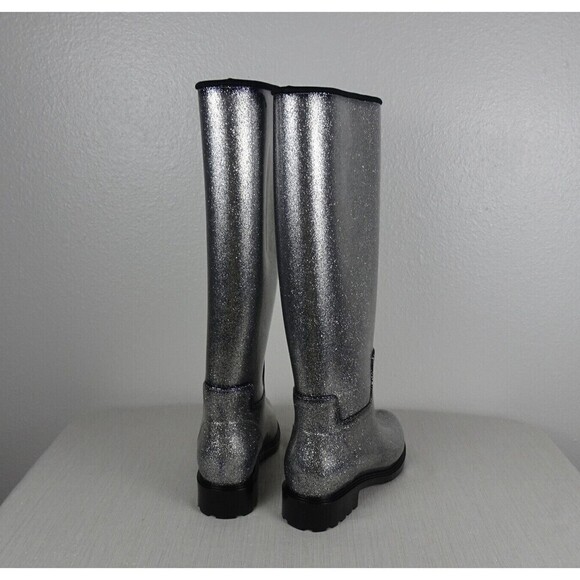 MELISSA Thermal Seasonal Rainboots Women's Boots Silver Lugged New Size 6 - Picture 7 of 11